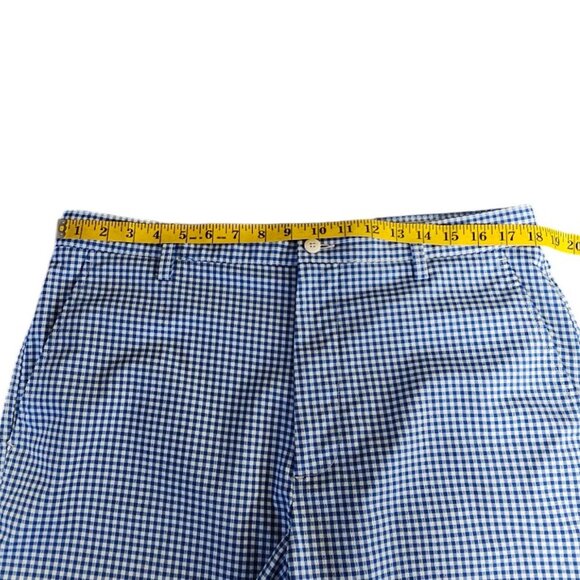 Footjoy Mens Seersucker Check Print Golf Shorts, Blue, White, Size 36 - Picture 4 of 8